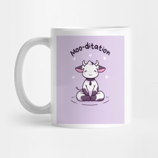 Kawaii Cute Yoga Meditating Cow Mug